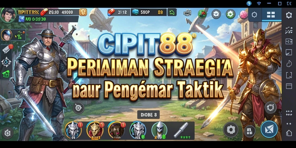 Screenshot gameplay <strong>CIPIT88</strong> yang menampilkan pertempuran strategis.