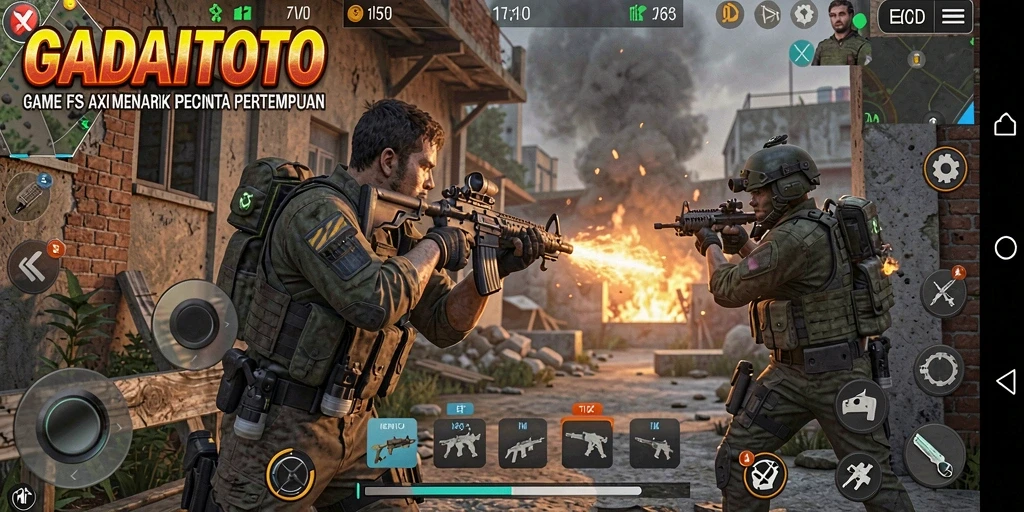 Gameplay GADAITOTO yang seru dan mendebarkan dalam mode FPS.