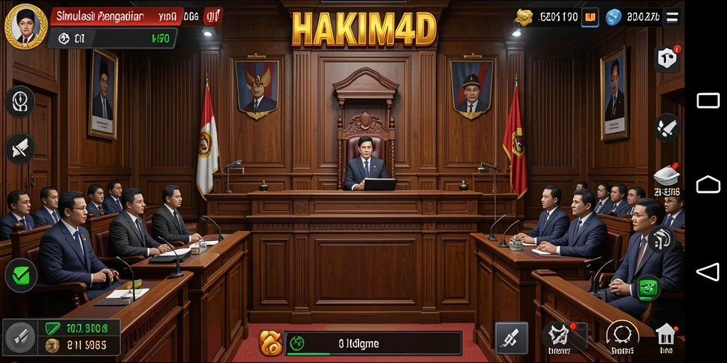 Screenshot HAKIM4D menampilkan momen tegang di ruang sidang yang mendebarkan.