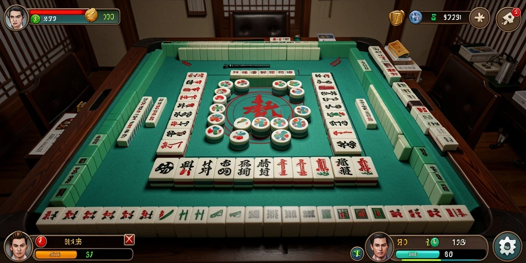 Tampilan gameplay HO3 yang menarik dan menantang dalam permainan Mahjong.