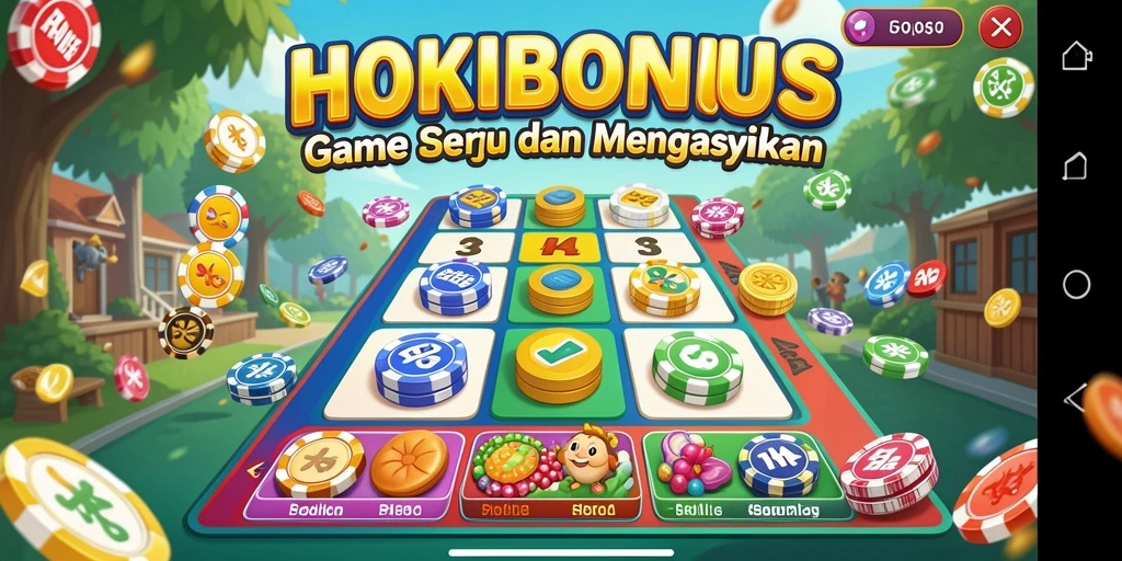 Tampilan permainan Bingo seru di HOKIBONUS dengan grafis menarik.