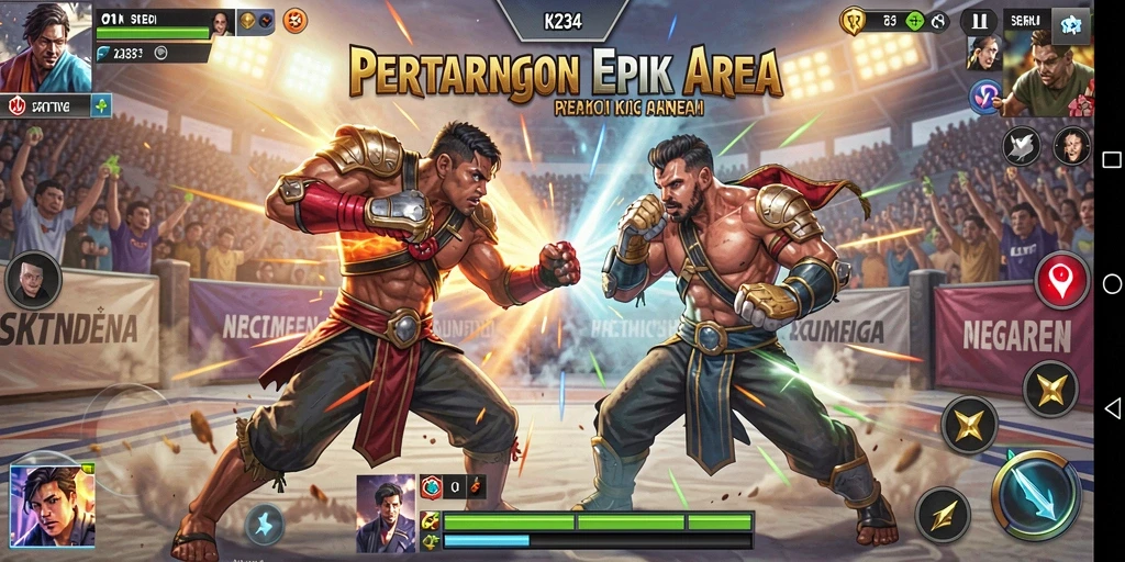 Tampilan screenshot utama K234 menampilkan aksi pertarungan yang mendebarkan.