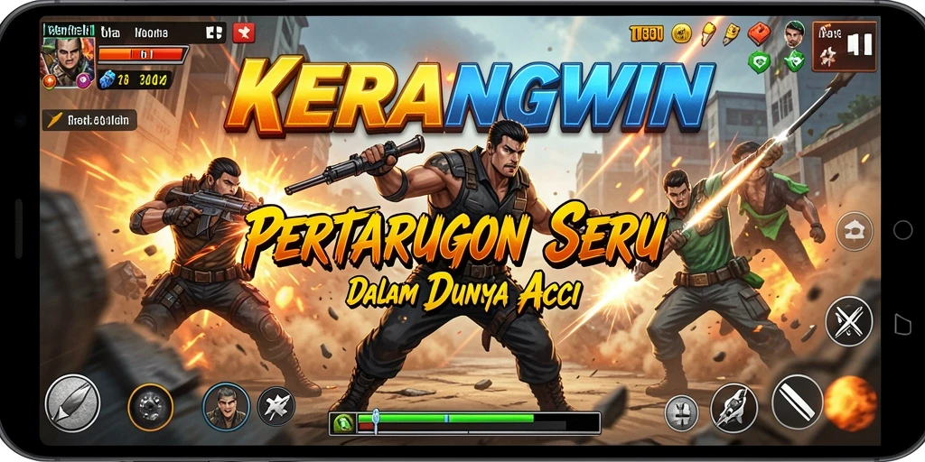 Gameplay seru KERANGWIN dengan aksi mendebarkan dan karakter unik.
