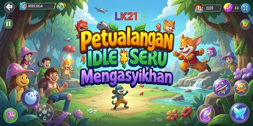 Screenshot gameplay LK21 menampilkan karakter Idle yang sedang beraksi.