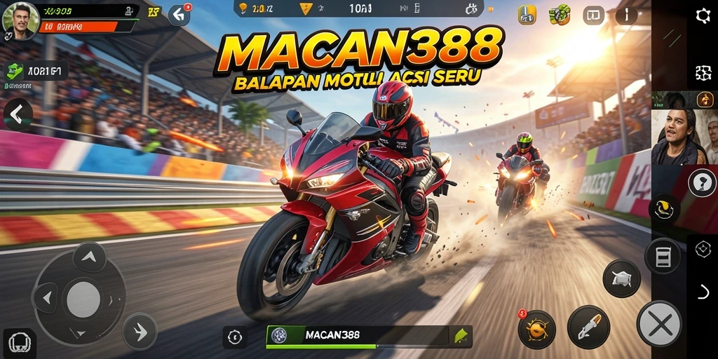 Tampilan seru dari balapan motor di MACAN388.