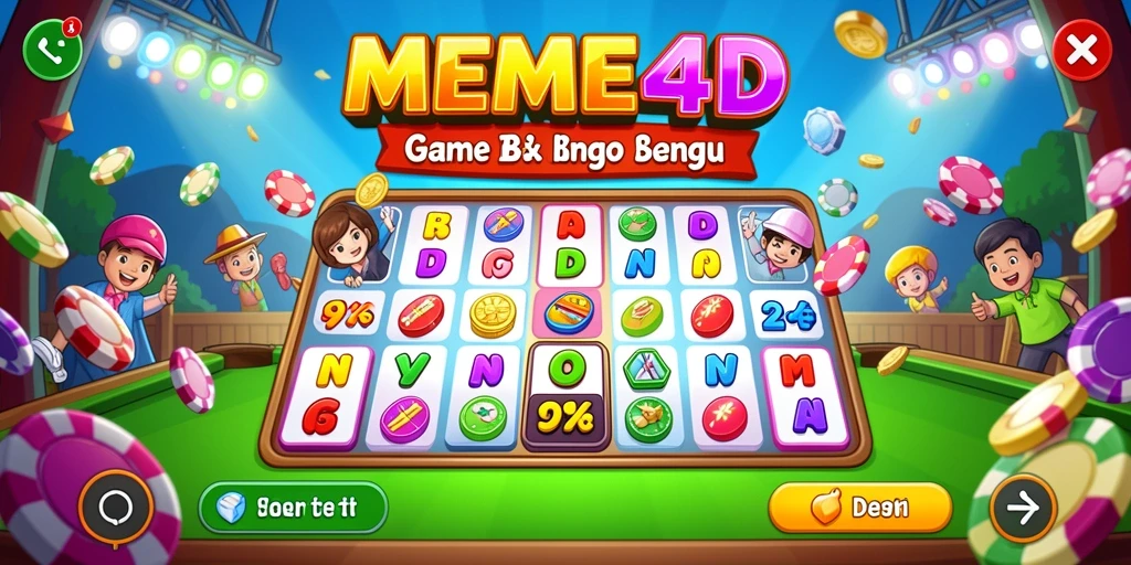 Screenshot gameplay MEME4D yang menampilkan keseruan Bingo.