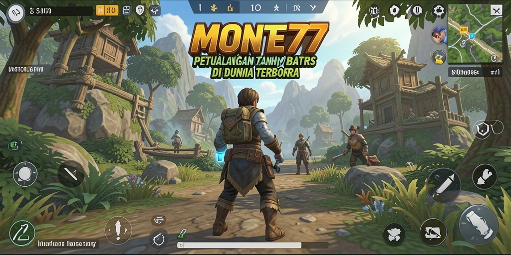 Screenshot gameplay <strong>MONTE77</strong> yang menampilkan aksi petualangan Open World.
