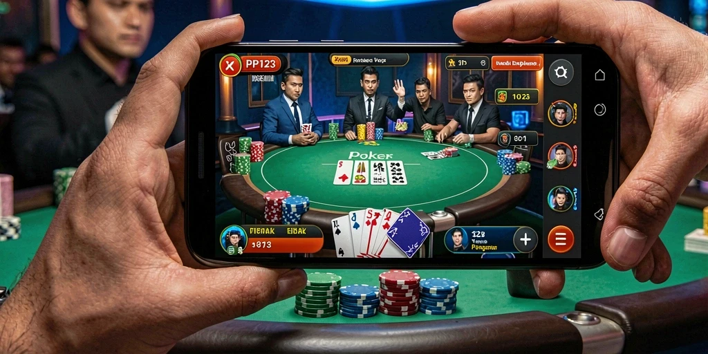 Tampilan gameplay Poker yang menarik di PP123.