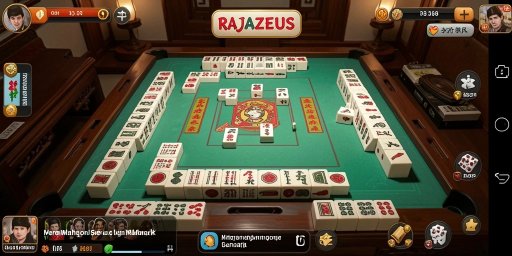 Cuplikan gameplay RAJAZEUS menampilkan pengalaman Mahjong yang mengasyikkan.