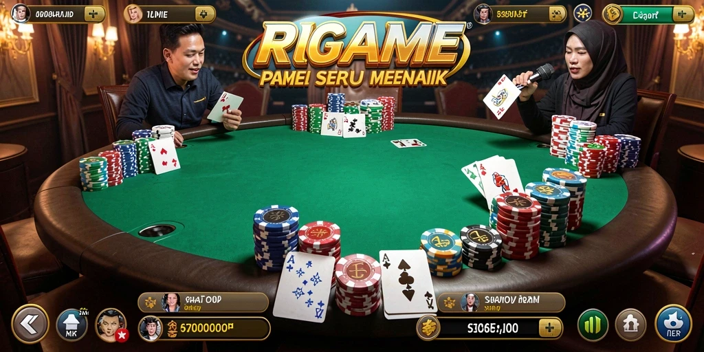 Tampilan menarik dari gameplay Poker di RPGAME.