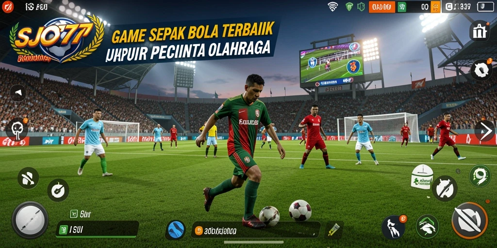 Menampilkan aksi pertandingan sepak bola yang mendebarkan di SJO777.
