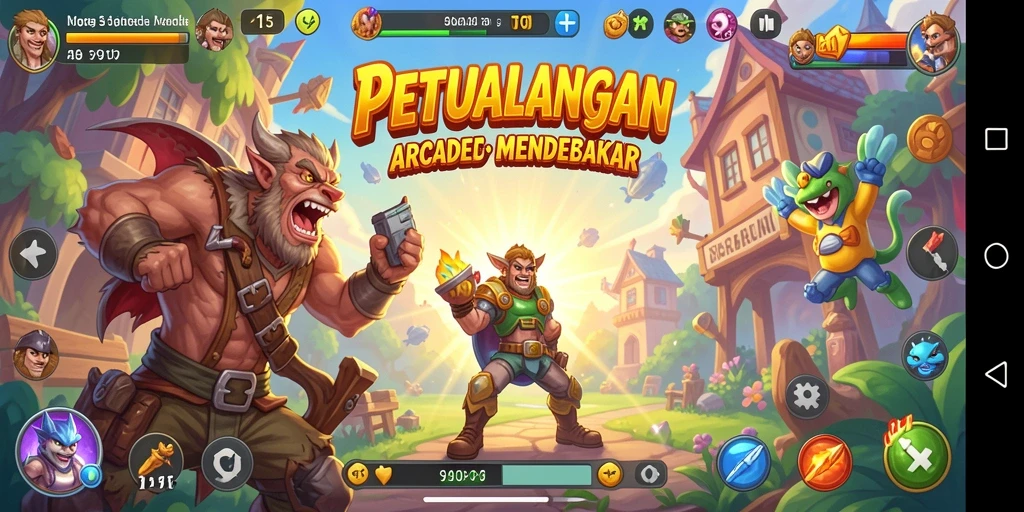 Screenshot T6 menampilkan gameplay seru dalam level arcade.