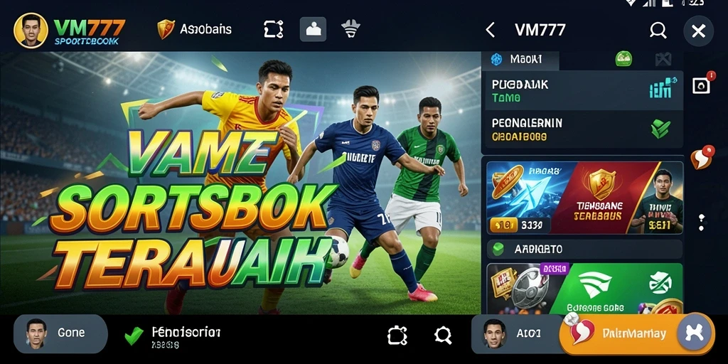 Tampilan gameplay VM777 yang menarik dan dinamis saat taruhan olahraga.