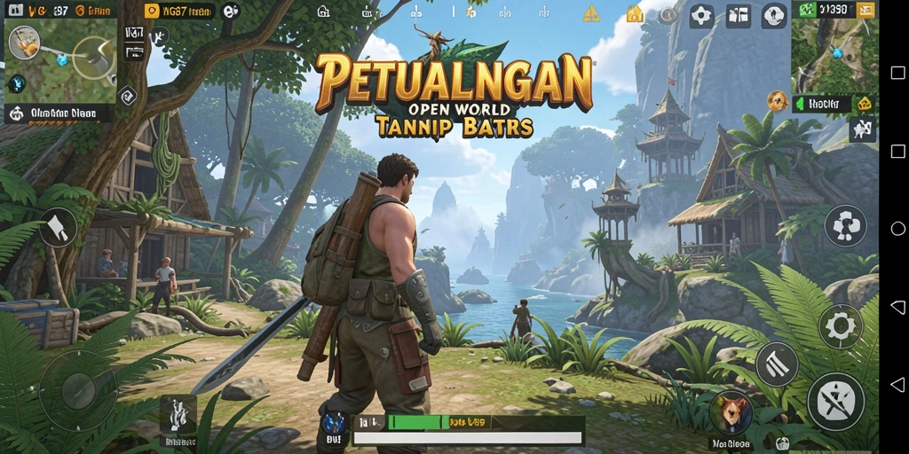 Tampilan gameplay WG87 di dunia Open World yang luas dan memukau.